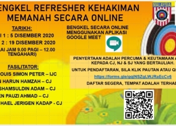 BENGKEL REFRESHER KEHAKIMAN MEMANAH SIRI 1 & 2 / 2020